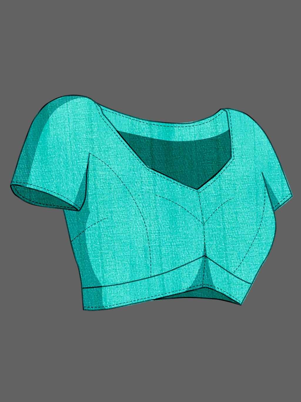 Teal Blue Soft Tussar Silk Saree with Pen Kalamkari Digital Prints