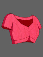 Hot Pink Soft Tussar Silk Saree with Pen Kalamkari Digital Prints