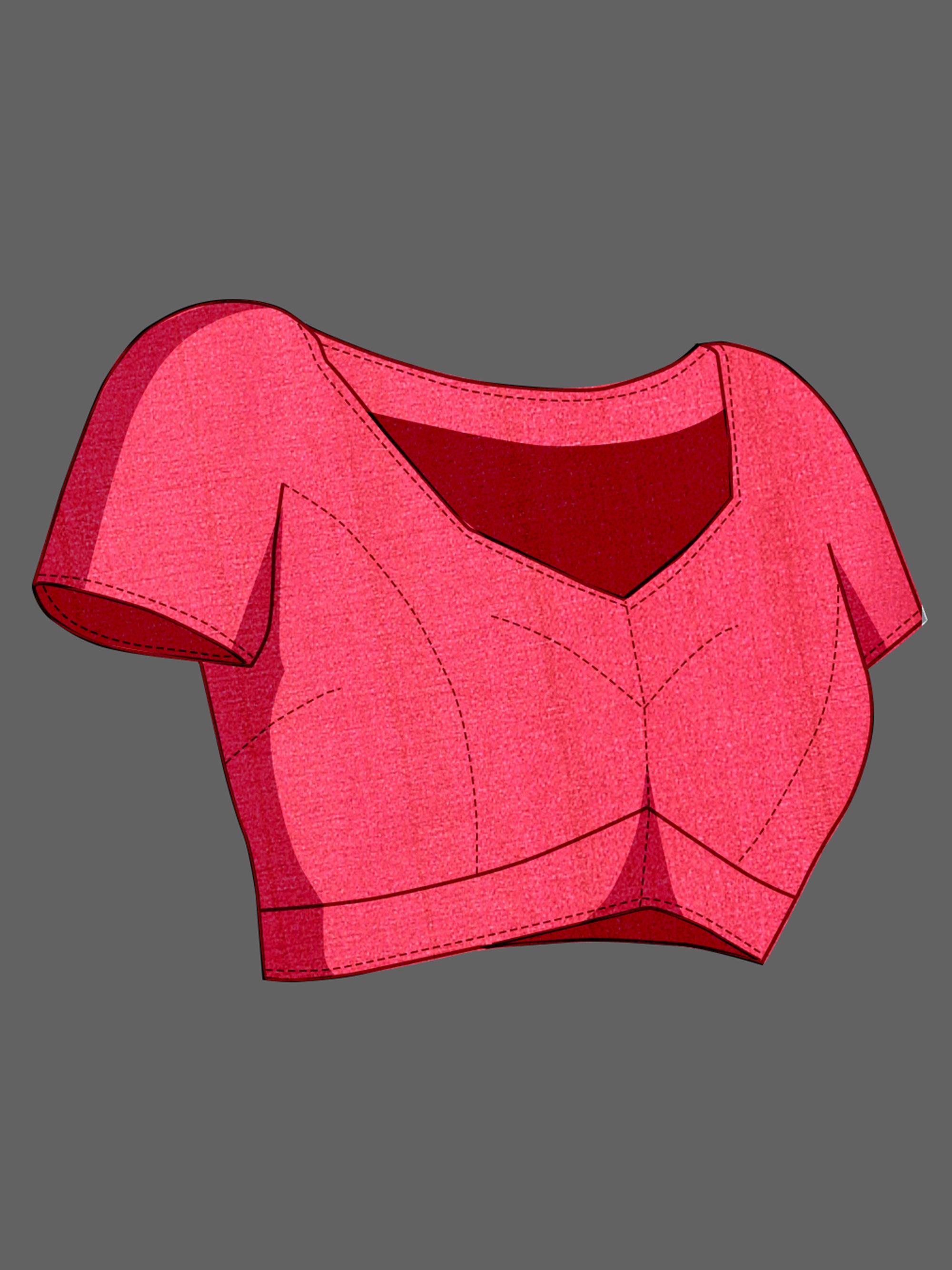 Hot Pink Soft Tussar Silk Saree with Pen Kalamkari Digital Prints