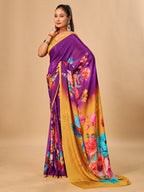Jamani Soft Butter Crepe Silk Saree with Fancy Floral Digital Prints