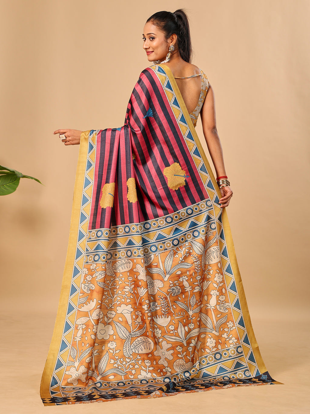 Soft Tussar Silk Saree with Digital Prints