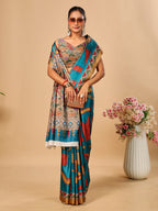 Soft Tussar Silk Saree with Digital Prints