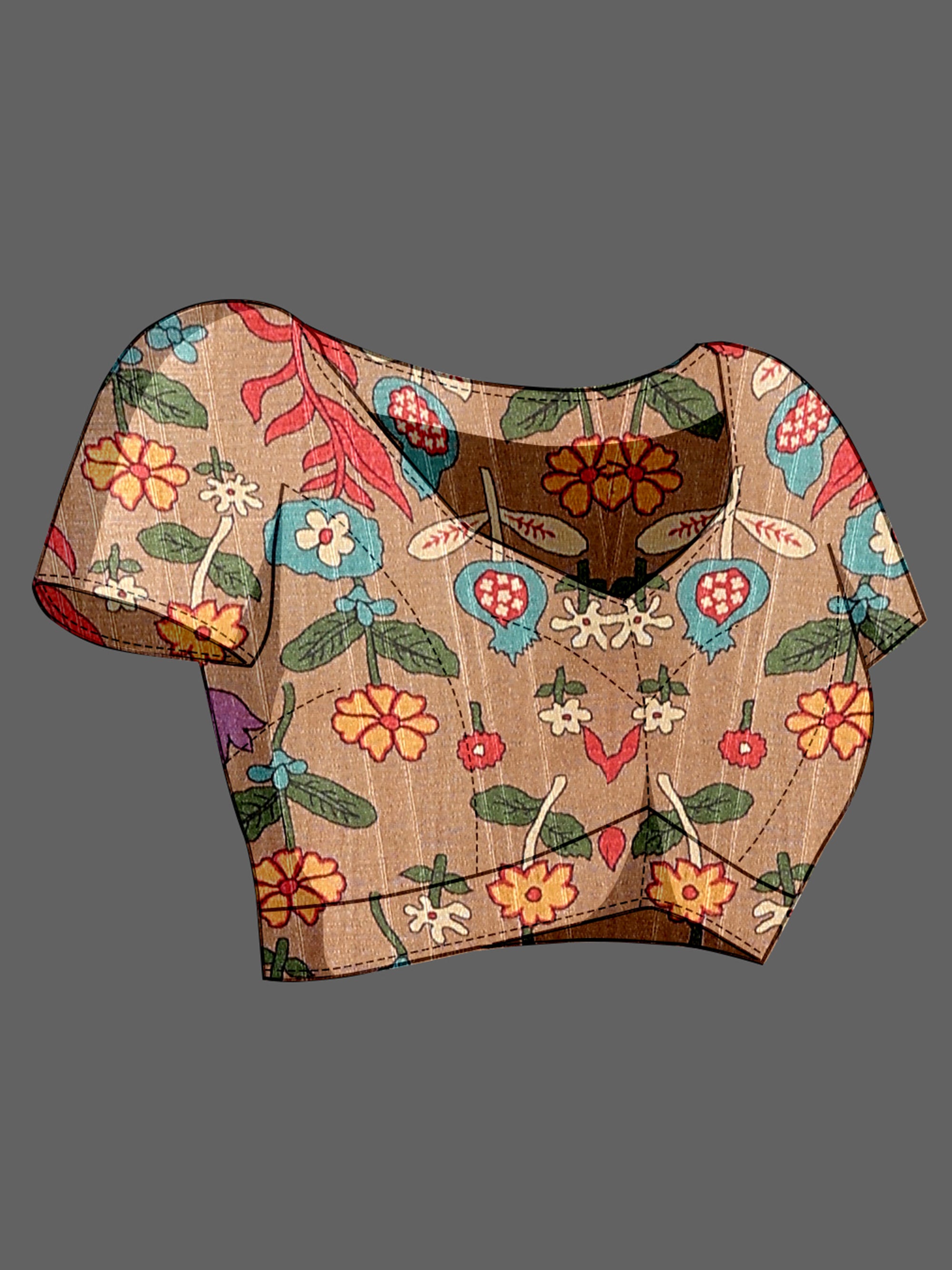 Soft Tussar Silk Saree with Digital Prints