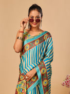 Soft Tussar Silk Saree with Digital Prints
