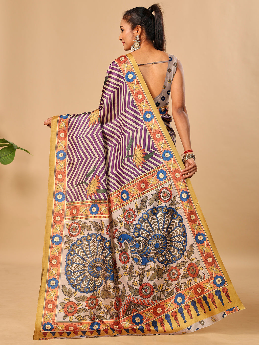 Soft Tussar Silk Saree with Digital Prints
