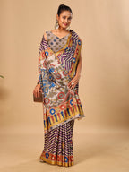 Soft Tussar Silk Saree with Digital Prints