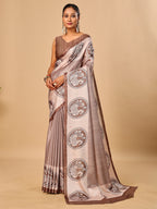 Soft Tussar Silk Saree with Digital Prints