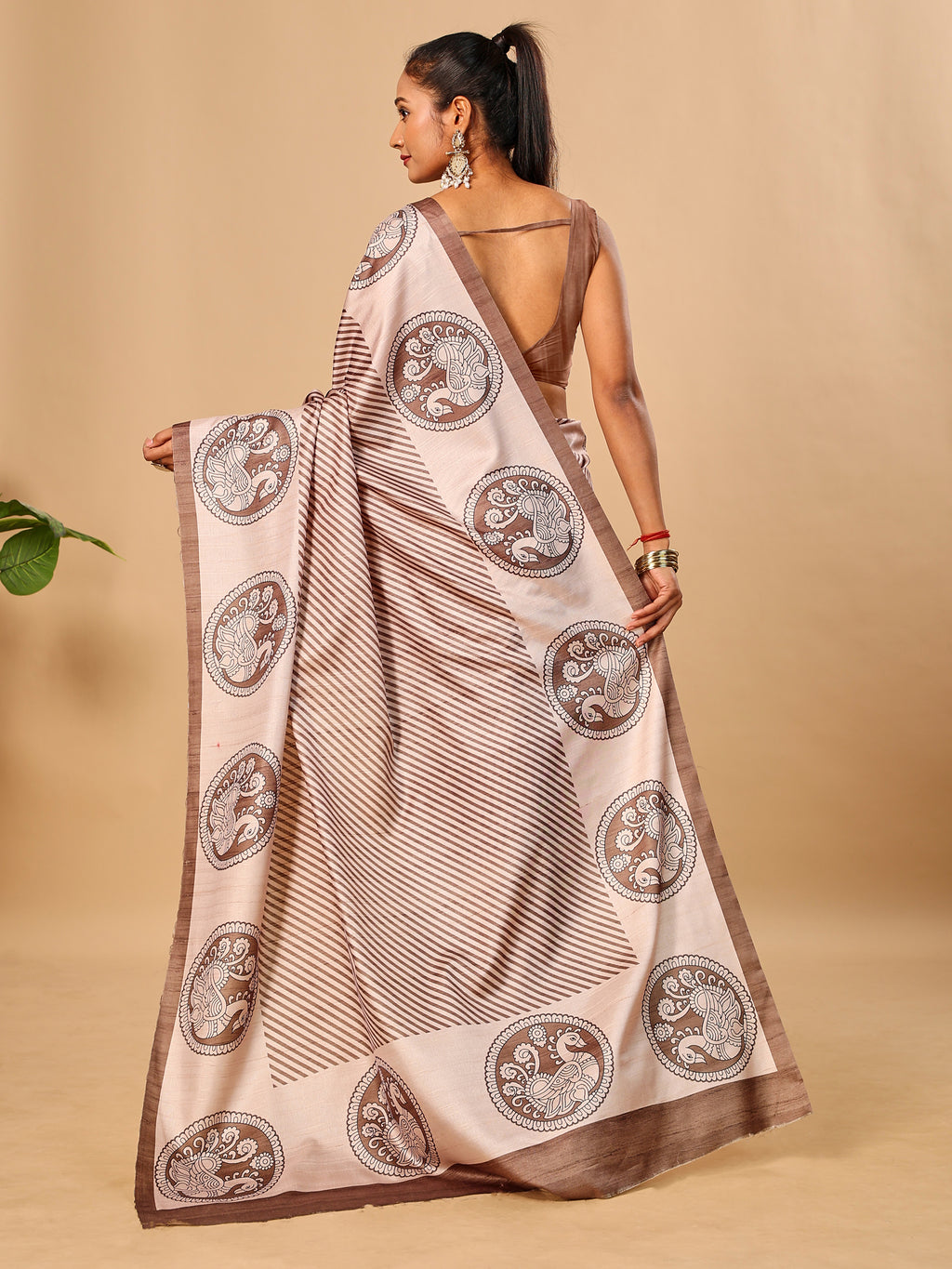 Soft Tussar Silk Saree with Digital Prints