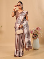 Soft Tussar Silk Saree with Digital Prints