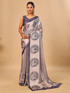 Soft Tussar Silk Saree with Digital Prints