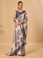 Soft Tussar Silk Saree with Digital Prints