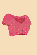 Pink Pure Viscose Tissue Silk Saree with Meenakari Pallu