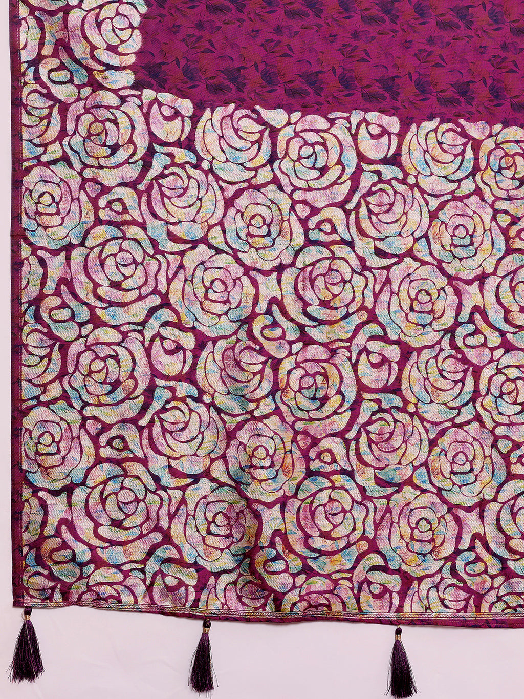 Dark Pink Soft Banarasi Silk Saree
