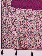 Dark Pink Soft Banarasi Silk Saree
