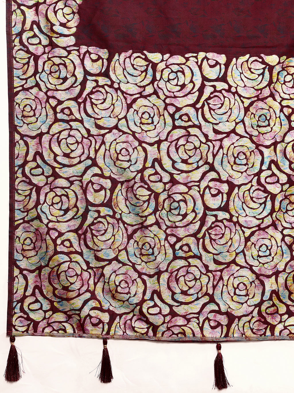 Maroon Soft Banarasi Silk Saree