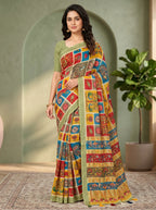 Varnika Cotton Blend Saree – Green 1