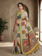 Varnika Cotton Blend Saree – Green 4