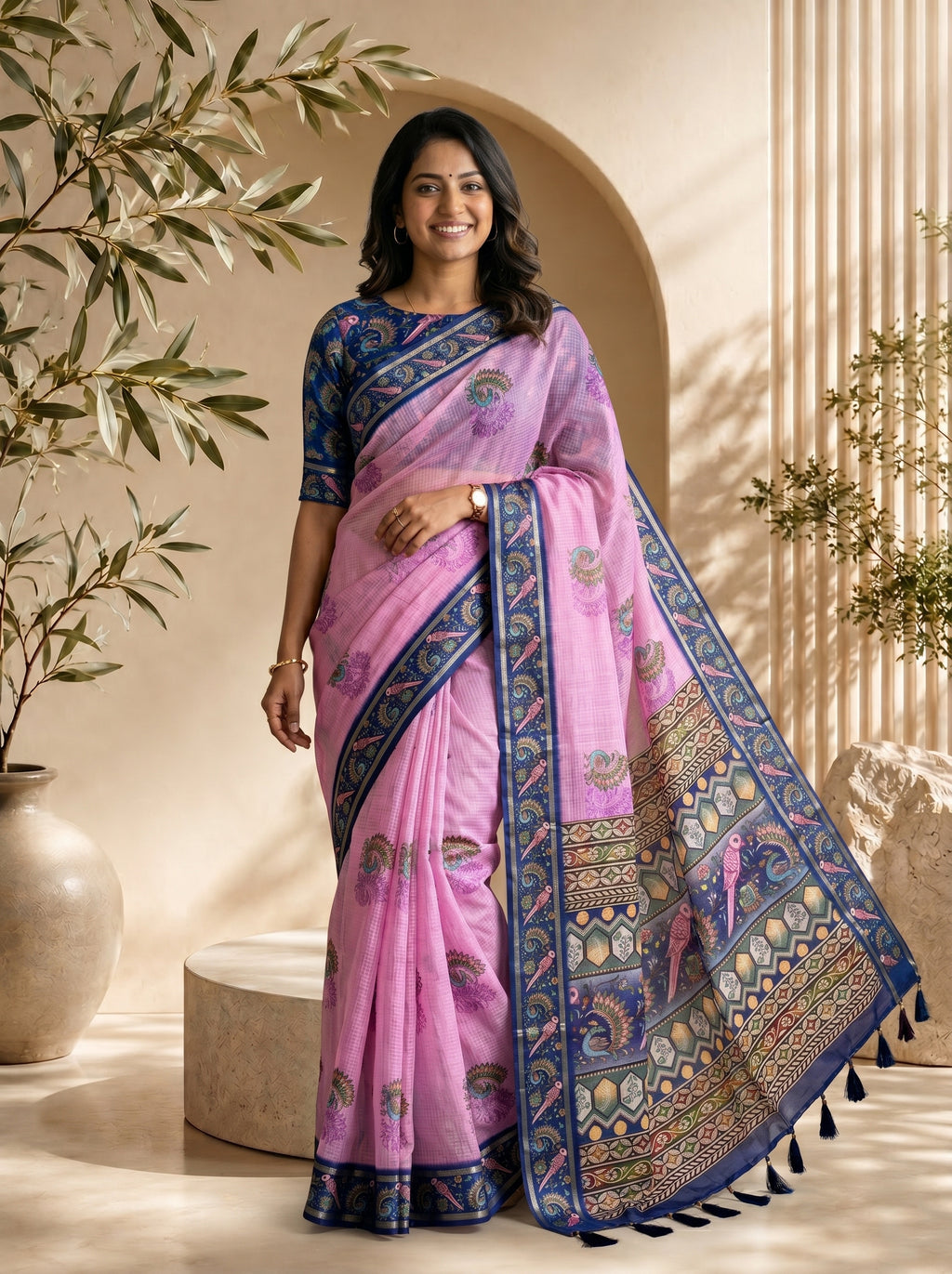 Mayuri Kota Doriya Saree – Lavender