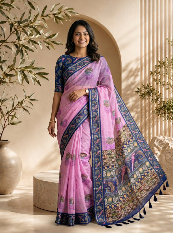 Mayuri Kota Doriya Saree – Lavender