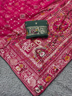 Subh Vivah Pink Pure Viscose Muslin Silk Saree