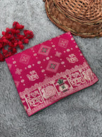Subh Vivah Pink Pure Viscose Muslin Silk Saree