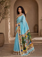 Vedyana Cotton Blend Saree – Kalamkari Digital Print