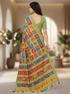 Varnika Cotton Blend Saree – Green 3