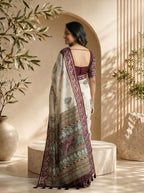 Mayuri Soft Kota Doriya Saree - Cream