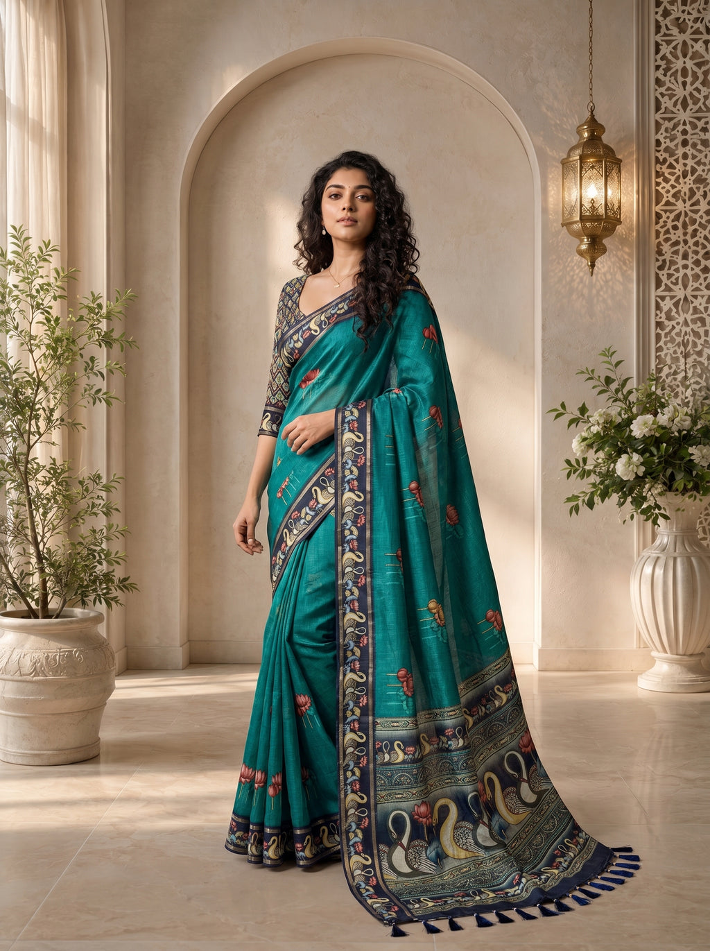 Vihara Kota Doriya Saree – Rama Blue