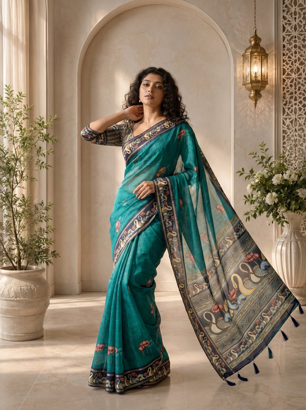 Vihara Kota Doriya Saree – Rama Blue