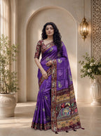 Abeer Kota Doriya Saree – Royal Purple