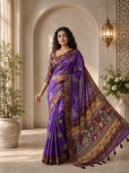 Abeer Kota Doriya Saree – Royal Purple