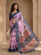 Rajvansh Kota Doriya Saree – Lavender