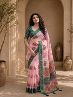 Rajvansh Kota Doriya Saree – Blush Pink