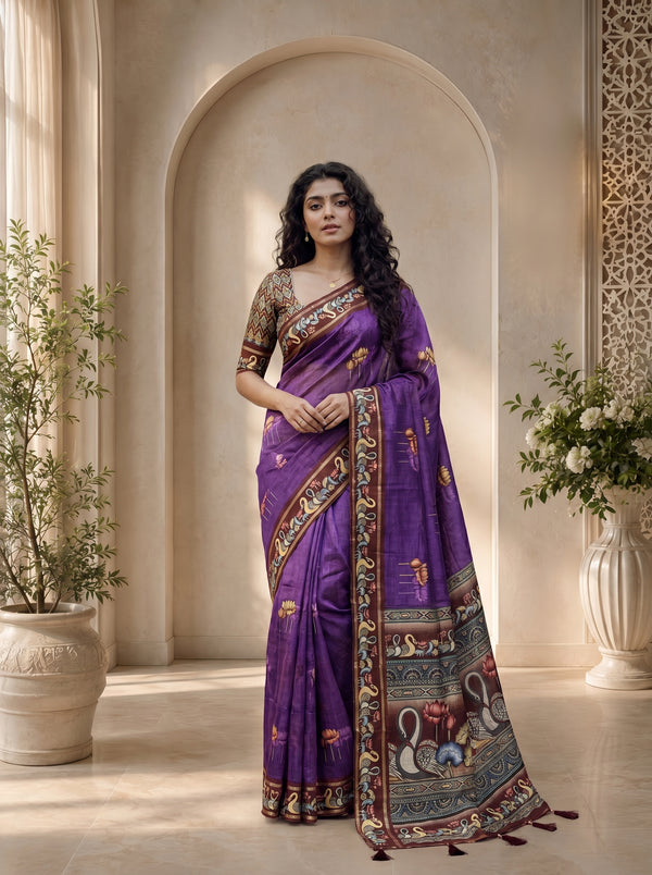 Vihara Kota Doriya Saree – Royal Purple