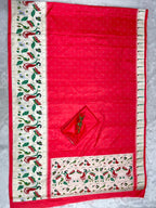 Gajri  Soft Silk Saree with Paithani Digital Print