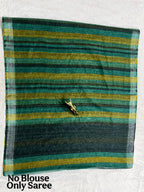 Soft Linen Cotton Saree with Stripe Digital Prints