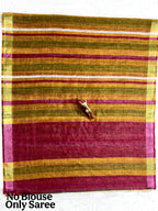 Soft Linen Cotton Saree with Stripe Digital Prints