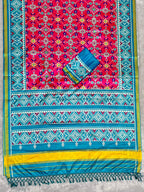 Pink Soft Silk Saree with Patola Digital Prints & Tassel Pallu