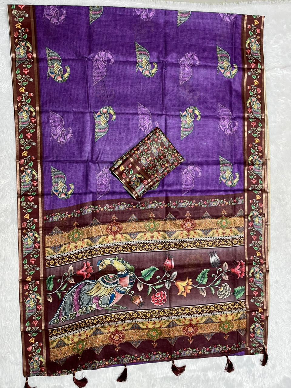 Abeer Kota Doriya Saree – Royal Purple