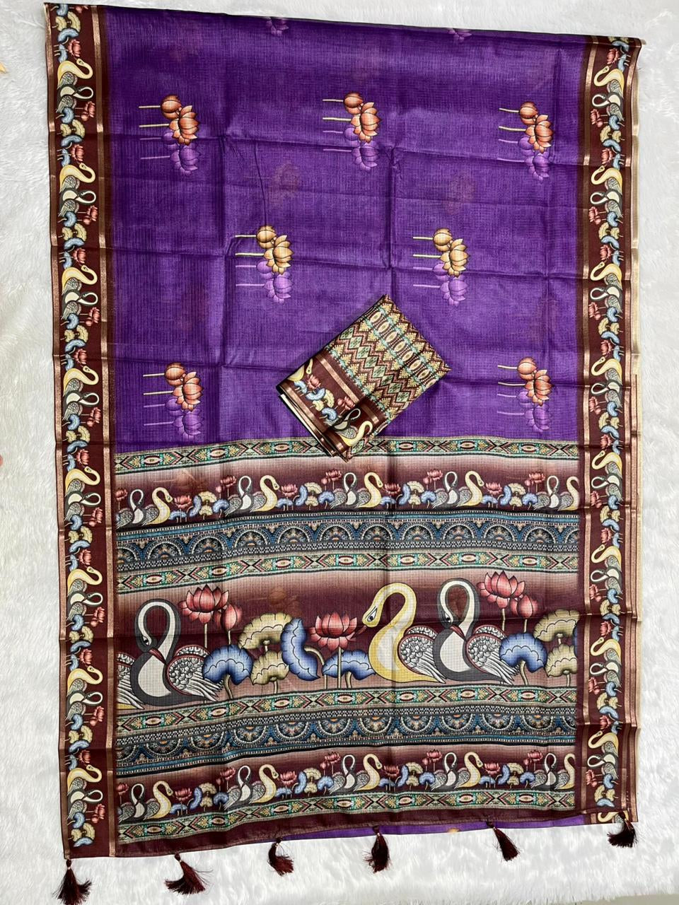 Vihara Kota Doriya Saree – Royal Purple