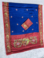Soft Black Silk Saree with Tanjore Digital Prints
