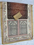 Soft Cotton Silk Saree with Warli Digital Print & Zari Weave Border