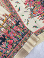 Varnesha Tussar Silk Saree – Ivory Heritage Digital Print