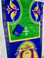 Aarini Tussar Feel Silk Saree – Royal Lotus Bloom