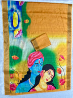 Aarini Tussar Feel Silk Saree – Divine Mustard