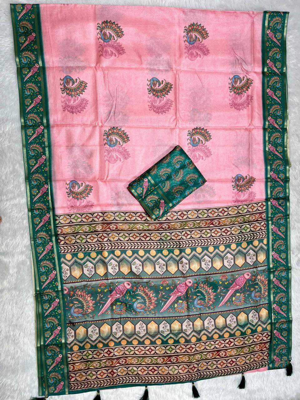 Mayuri Kota Doriya Saree – Pink