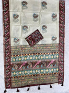 Mayuri Soft Kota Doriya Saree - Cream