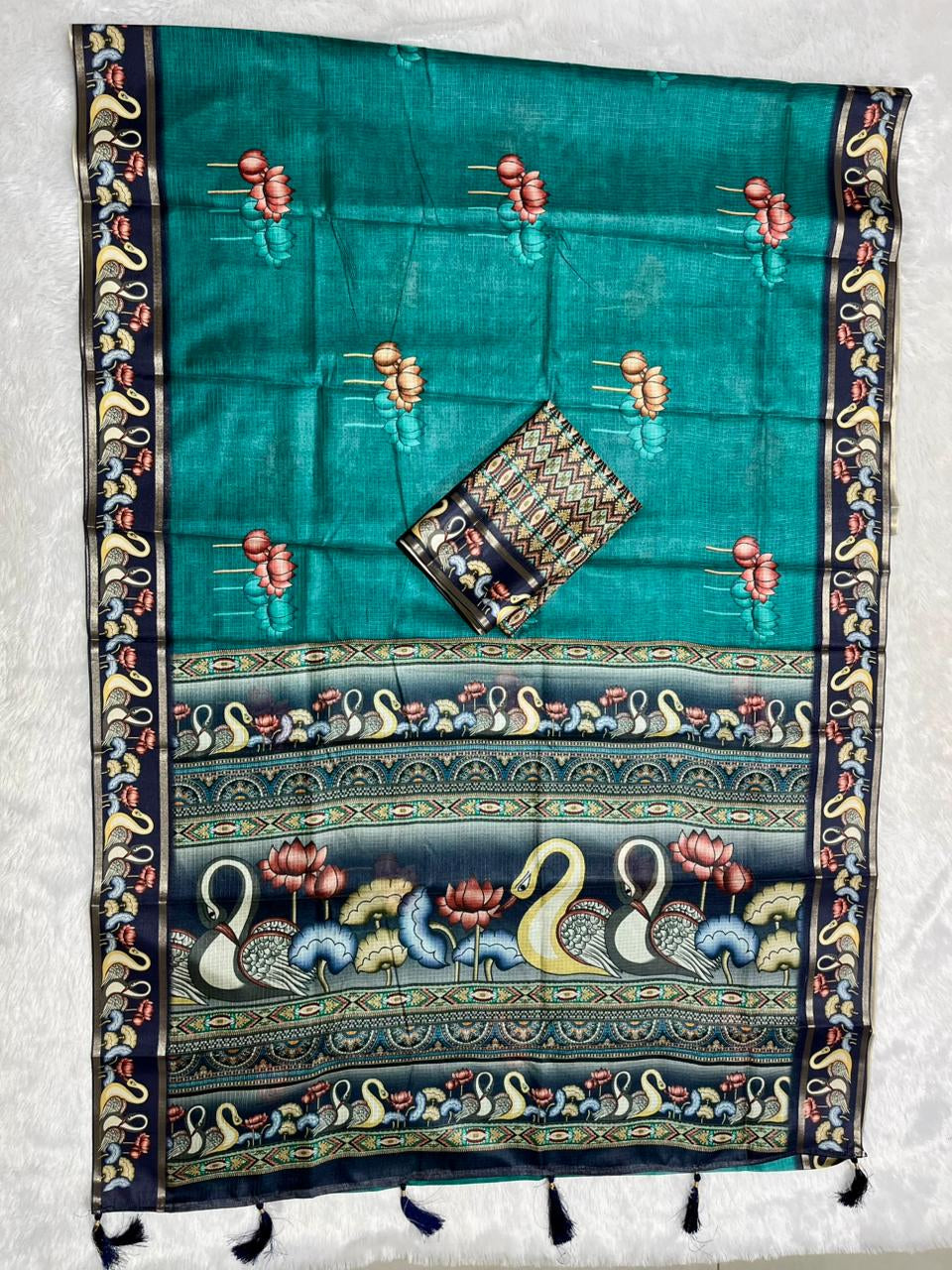 Vihara Kota Doriya Saree – Rama Blue