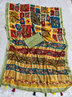 Varnika Cotton Blend Saree – Green 1